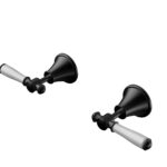 Clasico Heritage Federation Vintage Wall Top Assemblies Ceramic Handle Matt Black