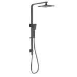 New Eden Square Multi Function Shower Set Matt Black 200mm