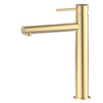 Otus Slimline SS Highrise Basin Mixer Brushed Gold
