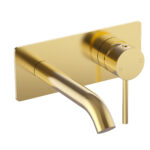 Otus Slimline SS Wall Basin Mixer Trim Kits Brushed Gold