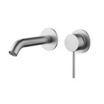 Otus Slimline SS Wall Basin Mixer Separate Back Plate Trim Kits Stainless Steal