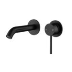 Otus Slimline SS Wall Basin Mixer Separate Back Plate Trim Kits Matt Black