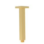 Square Vertical Shower Arm Brushed Gold