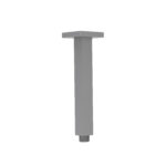 Square Vertical Shower Arm Gun Metal