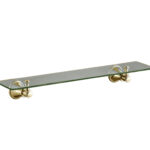 Clasico Heritage Federation Glass Shelf Brushed Gold
