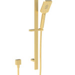 Eden Square Sliding Shower Set Brushed Gold