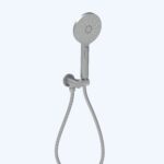 Cora Round Hand Shower On Wall Outlet Bracket Gun Metal