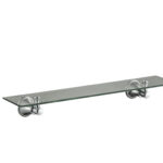 Clasico Heritage Federation Glass Shelf Brushed Nickel