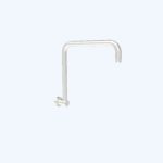 Round Rectangle Curved Shower Arm Brushed Nickel