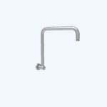 Round Rectangle Curved Shower Arm Gun Metal