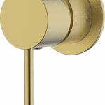 Ikon Hali Wall Mixer Brushed Gold 60mm Cover Plate