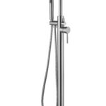 Otus Free Standing Bath Mixer Hand Shower Brushed Nickel
