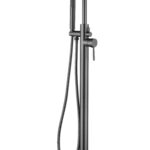 Otus Free Standing Bath Mixer Hand Shower Gun Metal