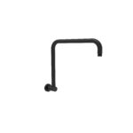 Round Rectangle Curved Shower Arm Matt Black