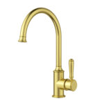 Clasico Heritage Federation Goosneck Sink Mixer Brushed Gold