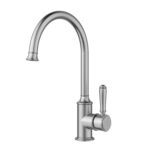 Clasico Heritage Federation Gooseneck Sink Mixer Brushed Nickel