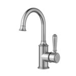Clasico Heritage Federation Gooseneck Basin Mixer Brushed Nickel