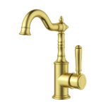 Clasico Heritage Federation Basin Mixer Brushed Gold
