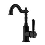 Clasico Heritage Federation Basin Mixer Matt Black