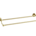 Clasico Heritage Federation Double Towel Rail Brushed Gold 800mm