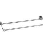 Clasico Heritage Federation Double Towel Rail Brushed Nickel 800mm
