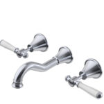 Clasico Heritage Federation Bath Set Ceramic Handle Chrome