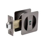 Graphite Nickel Cavity Suite Square Privacy Sliding Lock