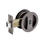 Graphite Nickel Square Cavity Suite Entrance Sliding Lock