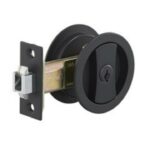 Matt Black Round Cavity Suite Entrance Sliding Lock