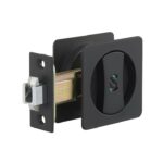 Matt Black Square Cavity Suite Privacy Sliding Lock