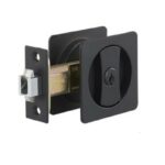 Matt Black Square Cavity Suite Entrance Sliding Lock