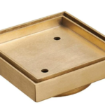 Brushed Gold Stainless Steel Tile Insert Square Floor Waste