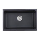 Cora Granite Sink Single Bowl 680x430x230 Black