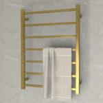 Brushed Gold 7 square bars Heated Towel Rail straight 800*600*110