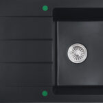 Cora Granite Sink One Bowl with Drainer 860x500x210 Black