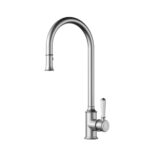 Ikon Clasico Pull Out Sink Mixer Brushed Nickel Ceramic Handle