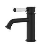 Ikon Clasico Basin Mixer Matte Black Ceramic Handle