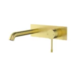 Brushed Gold Wall Mixer And Spout Trim Kit