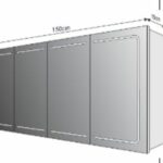 LED Mirror Cabinet (4doors) 1500*720*150