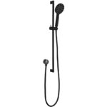 Matte Black Cora Round Sliding Shower Set