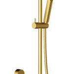 Brushed Gold Cora Round Sliding Shower Set