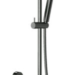 Gun Metal Cora Round Sliding Shower Set