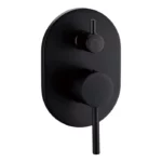Matte Black Otus Wall Mixer With Diverter