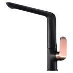 Matte Black And Rose Gold Sink Mixer