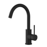 Matte Black Otus Slimline SS Gooseneck Basin Mixer