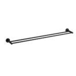 Matte Black Otus Slimline Double Towel Rail 900mm