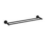 Matte Black Otus Slimline Double Towel Rail 600mm