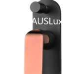 Matte Black With Rose Wall Mixer With Diverter