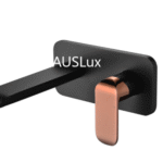 Matte Black With Rose Gold Wall Basin Mixer