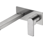 Brushed Nickel Flores Wall Basin Mixer